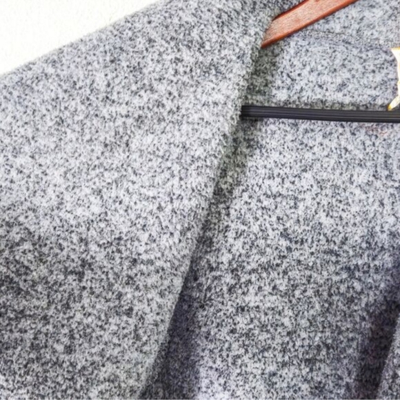 Gray Faux Shearling Vest w/ Asymmetrical Collar - EUC